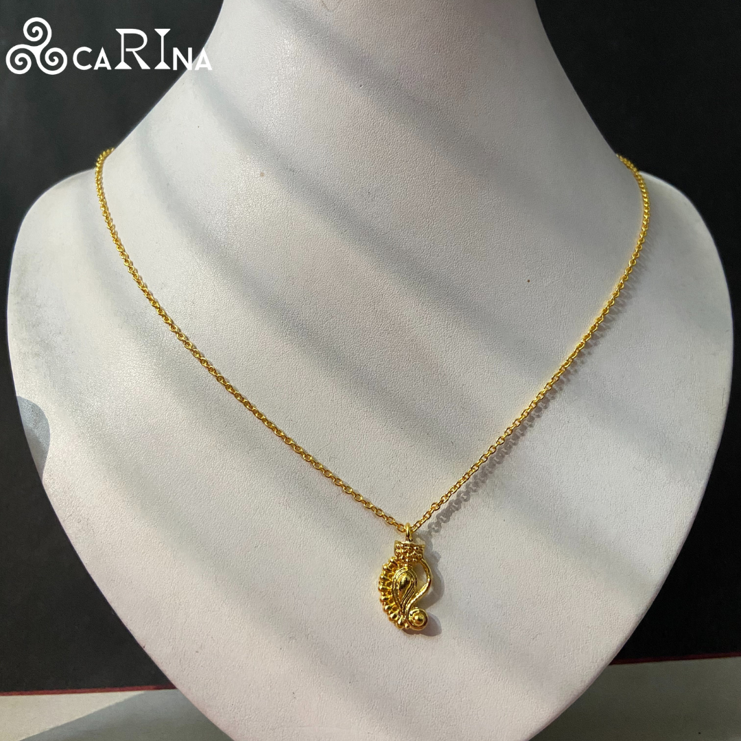 Divine Touch Gold Paisley Pendant