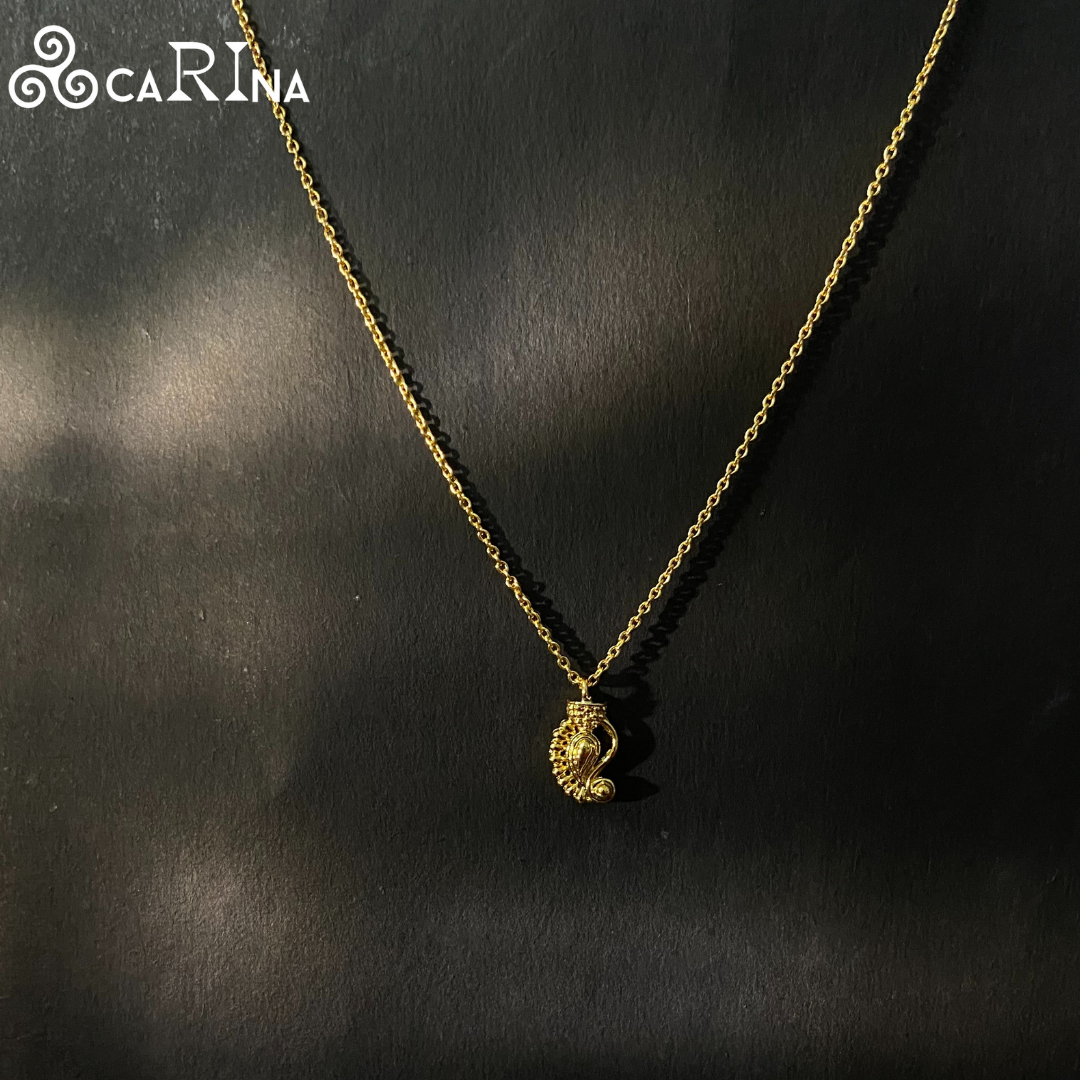 Divine Touch Gold Paisley Pendant