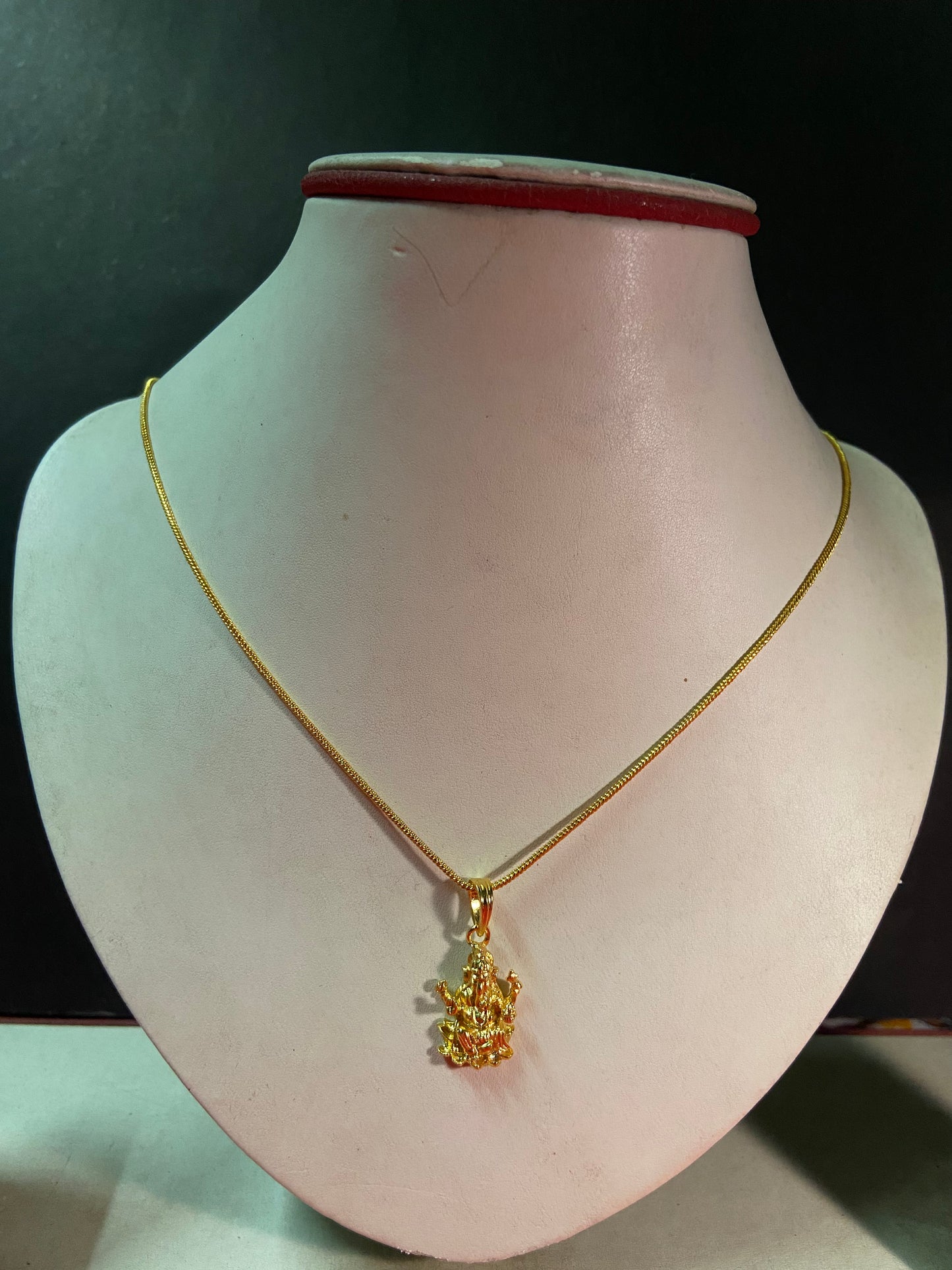 Carina Divine Ganesha Gold-Plated Pendant Necklace