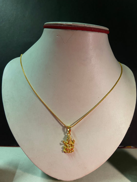 Carina Divine Ganesha Gold-Plated Pendant Necklace