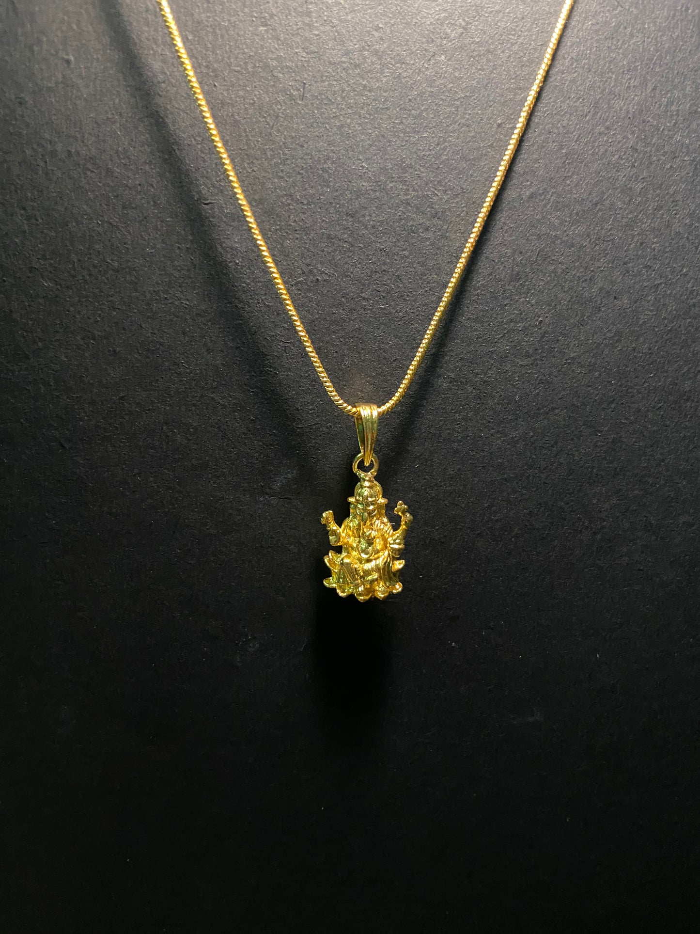 Carina Divine Ganesha Gold-Plated Pendant Necklace