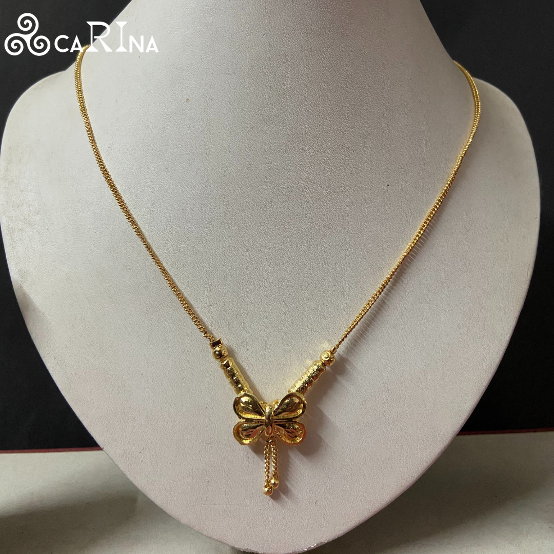 Golden Grace Bow Pendant