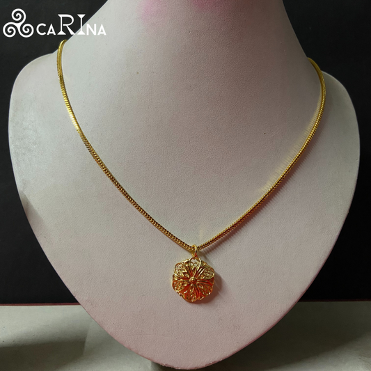 Royal Petal Medallion Gold Pendant