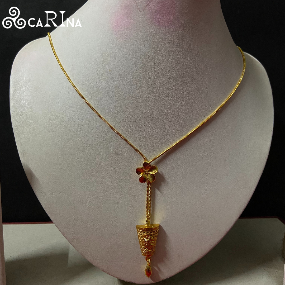 Golden Blossom Pot Pendant