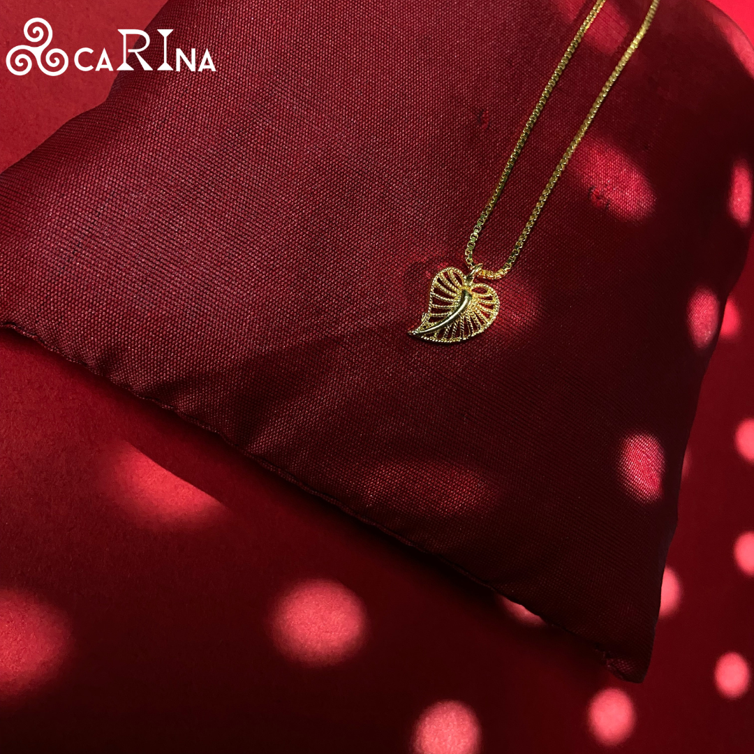 Golden Leaf Whisper Pendant