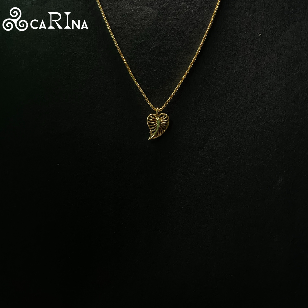 Golden Leaf Whisper Pendant