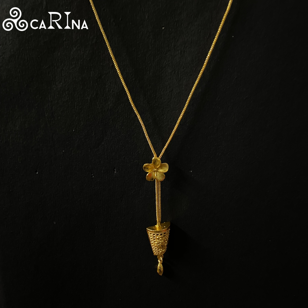 Golden Blossom Pot Pendant