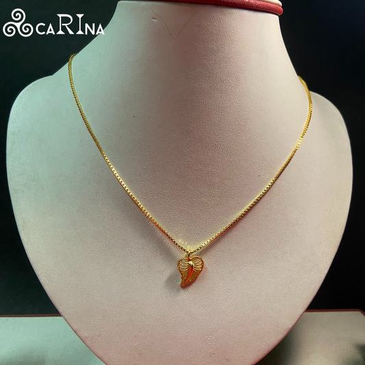Golden Leaf Whisper Pendant