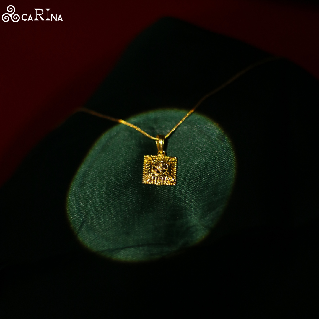 Regal Square Floral Pendant