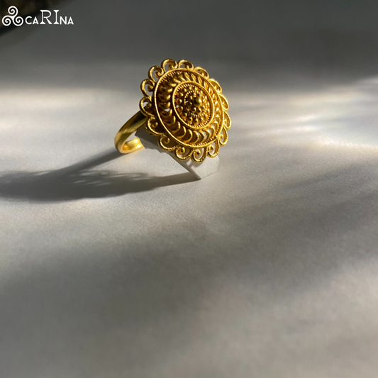 Sun Blossom Statement Ring