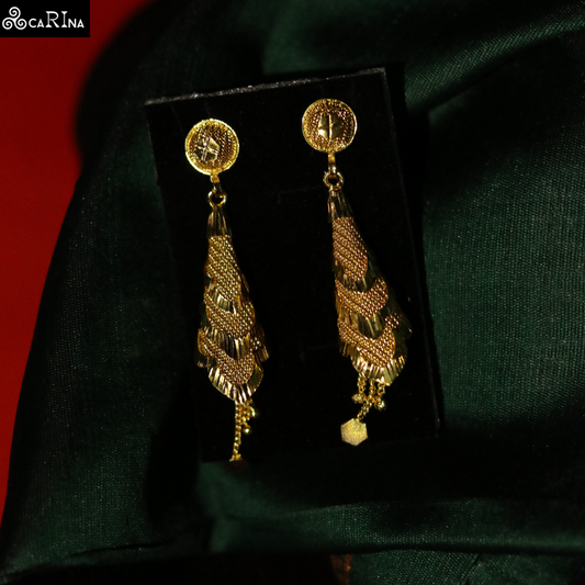 Golden Cascade Dangle Earring