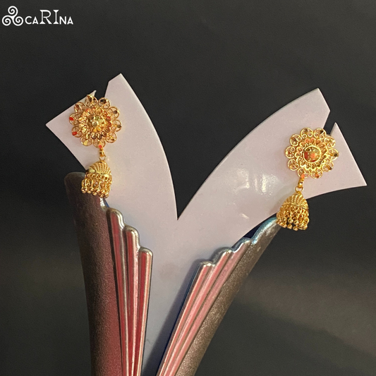 Floral Traditional Jhumka Earrings