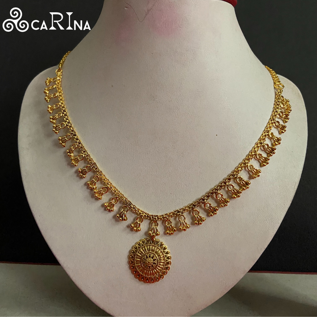 Carina Sun Medallion Dangler Necklace