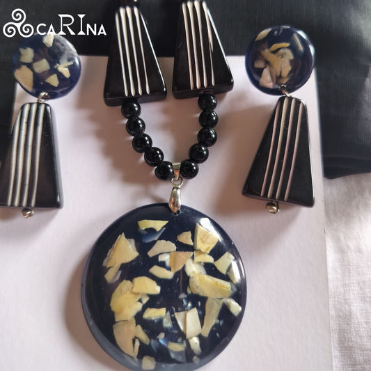 NoirShine – Black Mosaic Statement Set